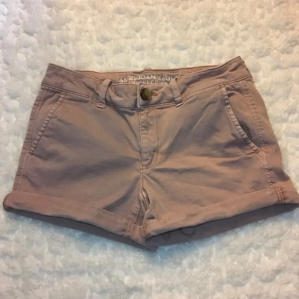 American Eagle Outfitters MIDI Twill Shorts Dusty Rose Women’s Size 4 v6x